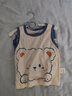 棉花堂宝宝背心套装男童夏装女童洋气儿童衣服2024新款休闲萌卡通lb 灰蓝小熊 90cm 实拍图