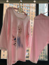 迪士尼Disney冰雪奇缘儿童睡衣女孩夏季薄款爱莎公主女童莫代尔中袖家居服套装 粉色 120  实拍图