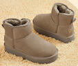 骆驼（CAMEL）雪地靴女简约反绒增高厚底套筒保暖靴 L23W275056 卡其 36  实拍图