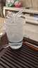 金灶（KAMJOVE）玻璃杯花茶杯家用办公室女性茶水杯 带盖玻璃吸管杯泡茶杯AC-100 天空蓝【500毫升】 实拍图