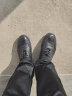 老人头（LAORENTOU）休闲鞋男鞋耐滑运动板鞋男士透气韩版户外皮鞋 A20111 黑色 40 晒单实拍图