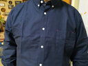 胖哥哥大码男装长袖衬衫男宽松胖子衬衣加肥加大长袖纯棉潮胖牛津纺衬衫 藏青色 4XL（200-220斤） 实拍图
