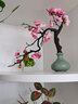 花艺赫家饰  仿真梅花枝假花摆件绢花腊梅干花桃花客厅摆设花束中式家居装饰 24cm月满西楼梅花 大红【2支】 实拍图
