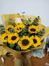 馨仪鲜花速递向日葵玫瑰混搭花束生日礼物送长辈朋友全国同城配送 9朵向日葵花束 实拍图