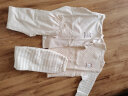 巴布豆儿童保暖内衣套装加绒加厚男童秋衣秋裤全棉女童宝宝秋冬装 3层夹棉 男款 4021 米杏条纹 150 cm参考身高145-155 实拍图