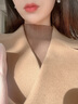 尚都比拉长款100%羊毛大衣女冬季高级感收腰双面毛呢外套 驼色 M  实拍图