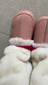 朴西居家情侣短绒棉拖鞋女秋冬家居室内防滑拖鞋厚底保暖加绒棉拖 粉红色 36-37 实拍图