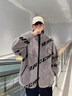 BJHG不计后果冬美式加厚仿羊羔绒棉服男潮宽松保暖毛绒情侣棉衣外套女 灰色 L 实拍图