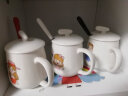 卡西菲（kaxifei）创意亲子一家人陶瓷杯子带盖勺家用马克杯咖啡牛奶杯可爱个性水杯 公主水杯挂盖版 实拍图
