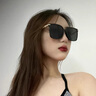 CAIILKUN网红墨镜女潮高级感ins大框方圆脸显瘦偏光防晒太阳眼镜 黑框黑片（轻奢CK风）高档礼盒装 实拍图
