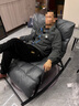 傲蕉摇摇椅成人躺椅懒人沙发单人沙发双人摇椅可坐躺睡卧室阳台午休椅 双人【灰色黑架】冬夏两用可拆洗 可躺可睡 实拍图