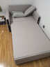 翼度空间坐卧两用床铁 实木沙发床多功能两用 客厅书房折叠床沙发变床组合 浅灰色1133-37 外径1.15米椰棕款 带储物 单人位 实拍图