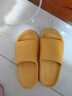 优调拖鞋女厚底踩屎感居家室内静音浴室洗澡防滑防臭大码凉拖鞋男夏 鹅黄色 39-40 (250mm) 实拍图
