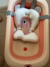 英氏婴儿洗澡盆感温数显浴盆可折叠坐躺大号浴桶新生儿童用品樱花粉 晒单实拍图