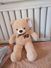 怡乐熊毛绒玩具熊公仔布娃娃泰迪熊玩偶狗熊熊猫礼物情人节女孩生日礼物 丝带熊-浅棕色 全长80cm 实拍图