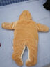 嘉贝艾尔婴儿衣服秋冬装加厚保暖棉衣婴儿连体衣包脚宝宝衣服0-1岁 狐狸黄色 80cm 实拍图