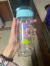 SKATER儿童水杯防摔直饮杯带吸管杯便携学生出行宝宝幼儿园背带塑料水杯 蓝色恐龙Tritan【480ML】 实拍图