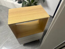 半隅雅居茶水柜家用靠墙边柜置物柜小户型客厅收纳柜小柜子储物柜餐边柜 【双门一抽】田园橡木50-35-80cm 实拍图