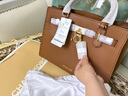 MICHAEL KORS迈克高仕 MK Hamilton  MK 中号纯色锁头通勤凯莉包手提包 牛皮棕 230 中号 实拍图