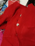 兰威费雷秋冬季针织开衫中长款宽松毛衣外套女新款加厚韩版针织衫外套 红色 XXL（140-150） 晒单实拍图