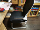 全品屋 电脑椅学习椅办公椅电竞椅会议椅人体工学椅学生椅办公椅休闲椅 【加宽加厚坐垫】白框黑网+弓 实拍图