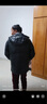 与狼共舞【超重磅高充绒】黑金连帽羽绒服男可拆卸2025冬季保暖外套7056 黑色001 L (175) 含绒量:260G 实拍图