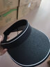 目丸防晒帽遮阳帽子女夏季折叠防紫外线遮脸大檐空顶太阳帽子骑车草帽 黑色 方标可折叠 实拍图