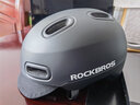 洛克兄弟（ROCKBROS）骑行头盔城市休闲男女通风透气自行车头盔骑行配件 黑色头盔+扎带密码锁 套餐 实拍图
