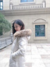 俏婷朵羽绒服女中长款女士轻薄外套新品秋冬季真毛领白鸭绒韩版时尚女式 7779卡其色（貉子毛领） L（建议115斤-125斤） 实拍图