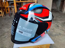 LS2新款摩托车头盔四分三盔电动助力车四季大尾翼大码男女半盔OF608 闪光白+茶色镜片（可联系客服换其它颜色） 3XL(建议61-62CM) 实拍图