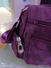 途尊斜挎包女包防水尼龙包简约老年单肩跨包布包女士帆布妈妈包牛津布 紫迷彩 实拍图