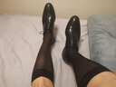 碧透【3双】男士商务皮鞋袜子高筒黑色压力袜素面男丝袜日式正西装袜 黑色 3双 均码 37-45码 实拍图