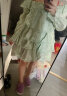 瑟空（SEKONG）2024夏新款薄荷绿色露肩背心吊带雪纺蛋糕裙甜美风拼接连衣裙MZF 浅绿色 S （80-95斤） 晒单实拍图