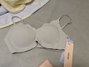 ubras花瓣杯软支撑文胸罩细肩带女士内衣女无钢圈聚拢椰青灰-背勾M 实拍图