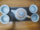 瓷牌茗茶具（cipaiming teaset） 茶具套装小套功夫茶壶便携一壶四杯家用会客泡茶器小茶台 哥窑竹韵一壶四杯+磁石干泡盘 实拍图