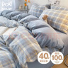 猫人 无印风床上全棉四件套纯棉家用双人床单被套件1.5/1.8米简兮兰 实拍图