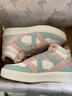 特步（XTEP）女鞋运动板鞋子女秋冬季网面厚底耐磨防滑小白鞋女百搭情侣休闲鞋 帆白/凝脂绿 35 实拍图