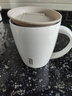 富光FGA不锈钢咖啡保温马克杯带盖带勺情侣款水杯高档家用泡茶杯办公 白色 380ml 实拍图