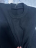 真维斯（Jeanswest）男士春秋季新款圆领套头针织衫打底时尚薄款舒适弹力百搭上衣 黑色-圆领 M 码 90-110斤 实拍图