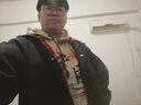华见外套男春装假两件格子撞色连帽夹克男宽松大码学生男女休闲上衣 黑色 5XL 实拍图