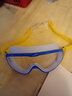 361°儿童大框游泳眼镜高清防水防雾男女童款泳帽潜水镜套装备 蓝黄色+硅胶帽(防水柔软高弹性) 平光 实拍图