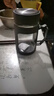 玻璃水杯商务杯大容量男女生带盖泡茶饮水礼品杯家用把手杯 黑色 500ml 1只 实拍图