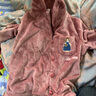 芬腾 珊瑚绒睡衣女冬季加厚法兰绒开衫加绒休闲秋冬款家居服套装新年 豆沙红 L 实拍图