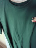 大嘴猴t恤女夏季2024纯棉短袖男女同款百搭潮流印花上衣打底衫墨绿色2XL 晒单实拍图