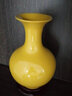 傲世景德镇瓷器黄色花艺插花瓶客厅摆件家居博古架茶室装饰品瓷瓶摆设 小号纯黄赏瓶+底座 实拍图