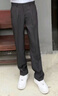 顶峰保罗（Dingfengbaoluo）垂感西装裤子男秋冬季加绒加厚宽松阔腿休闲裤C58JR黑色3XL 实拍图