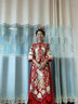 红妆饰佳 秀禾服新娘2025新款中式婚纱礼服古装嫁衣结婚龙凤褂女 孔雀无钻款 M 实拍图