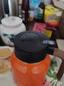 特美刻（TOMIC）智能显温焖茶壶纯钛茶隔闷茶壶木纹柄保温壶家用办公室 【纯钛茶隔】爱马士橙 1L 实拍图