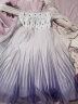 姣霓冰雪奇缘2艾莎公主的衣服爱莎披风儿童礼服COS演出服童装连衣裙 渐变色可拆拖尾（店长推荐） 130 实拍图