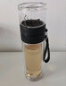 天喜（TIANXI）茶杯茶水分离杯双层玻璃杯便携泡茶杯男女车载商务办公水杯 尊贵黑380ML+杯套+杯刷 实拍图
